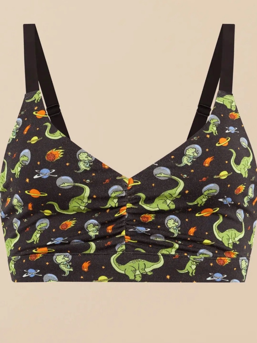 MeUndies Curvy UltraModal FeelFree Ruched Bralette Explorasaurus XL